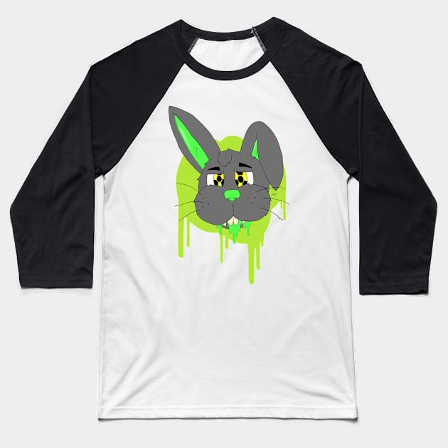 Toxic Rabbit Baseball T-Shirt by Monstoons